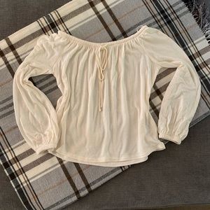 NWOT Urban Outfitters Cream Off-the Shoulder Top